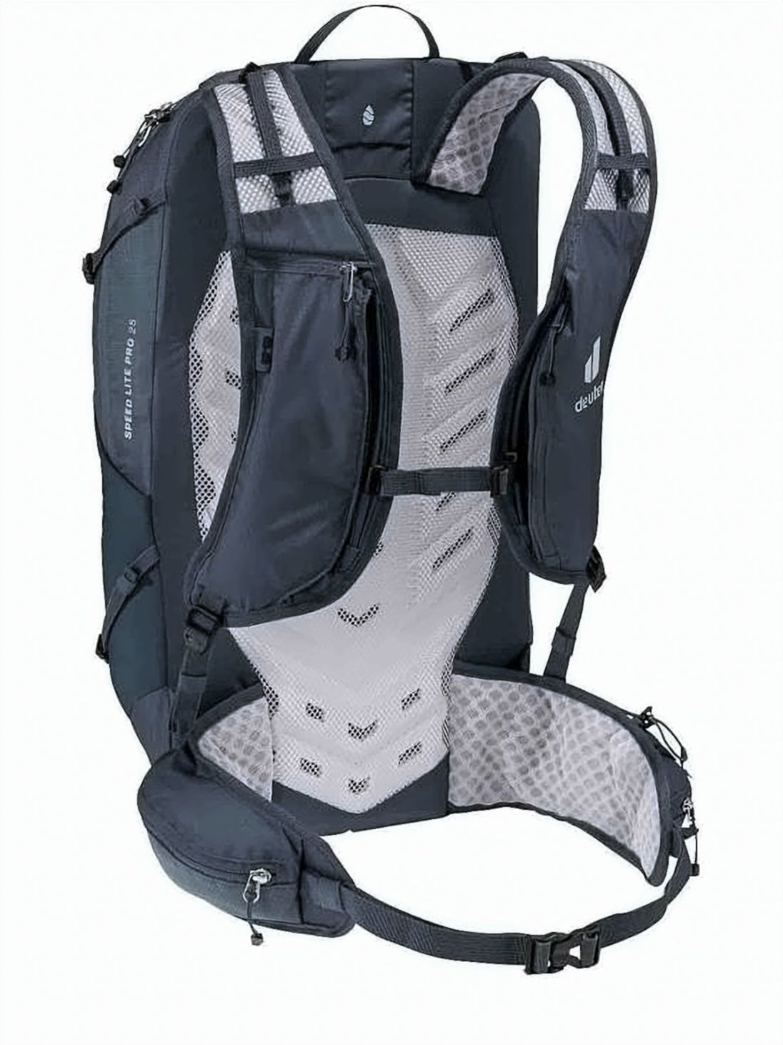 Streamlined Black Backpack with Recycled Polyamide Construction