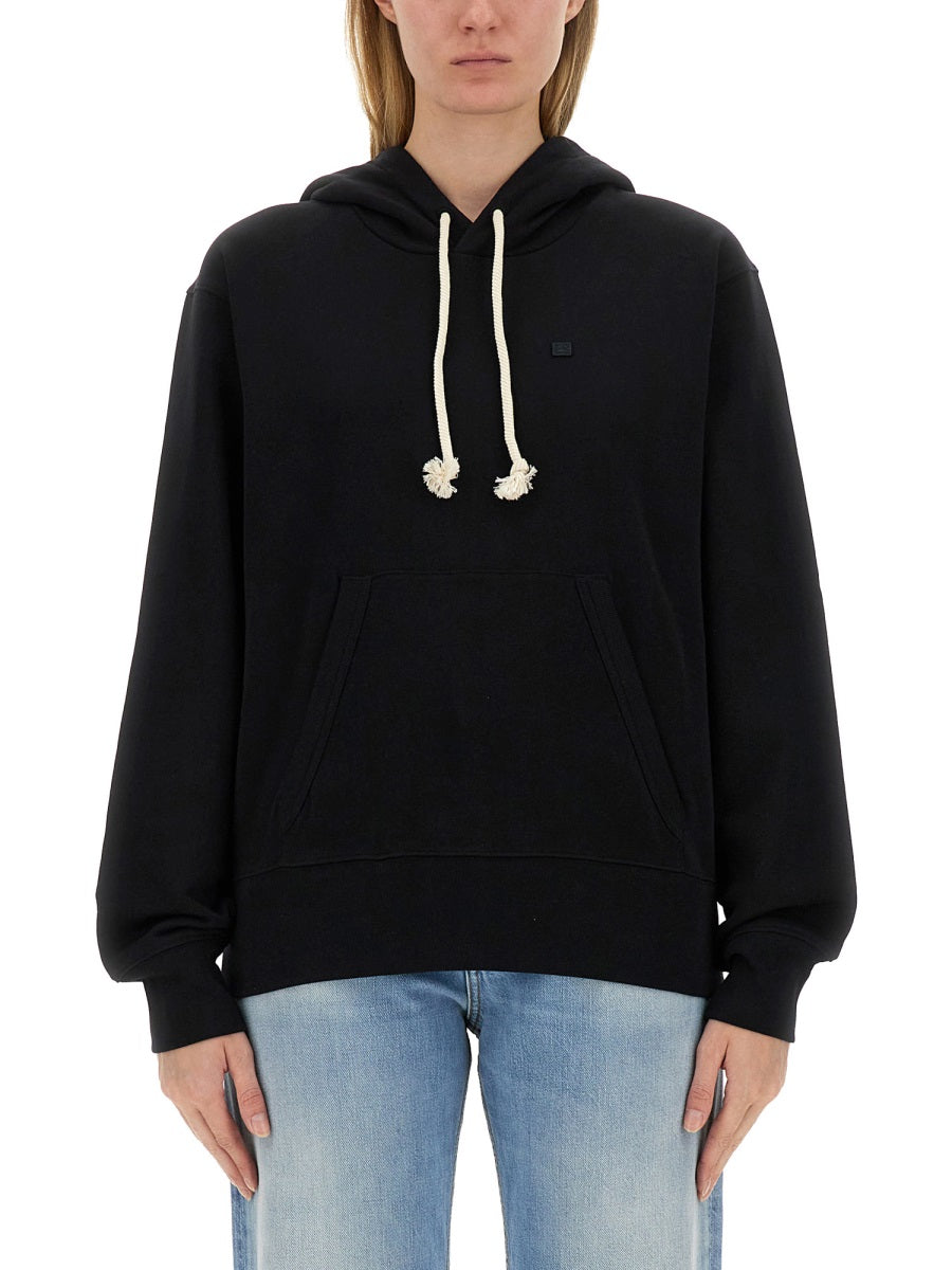 Relaxed Fit Sweatshirt With Hood And Face Patch Detail