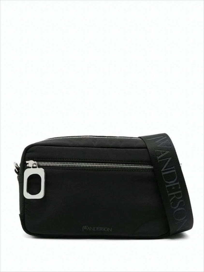 Rectangular Shoulder Bag with Suede Detailing