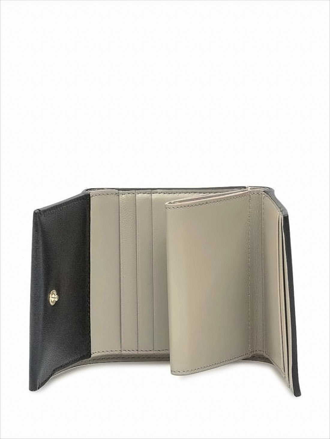 Tri-Fold Black Calf Leather Wallet