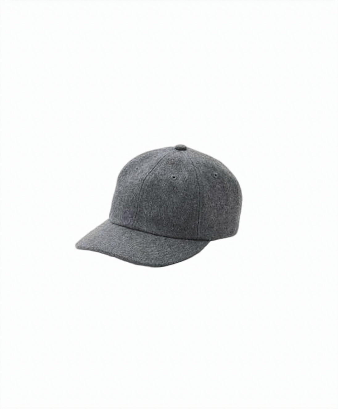 Structured Grey Wool Blend Cap