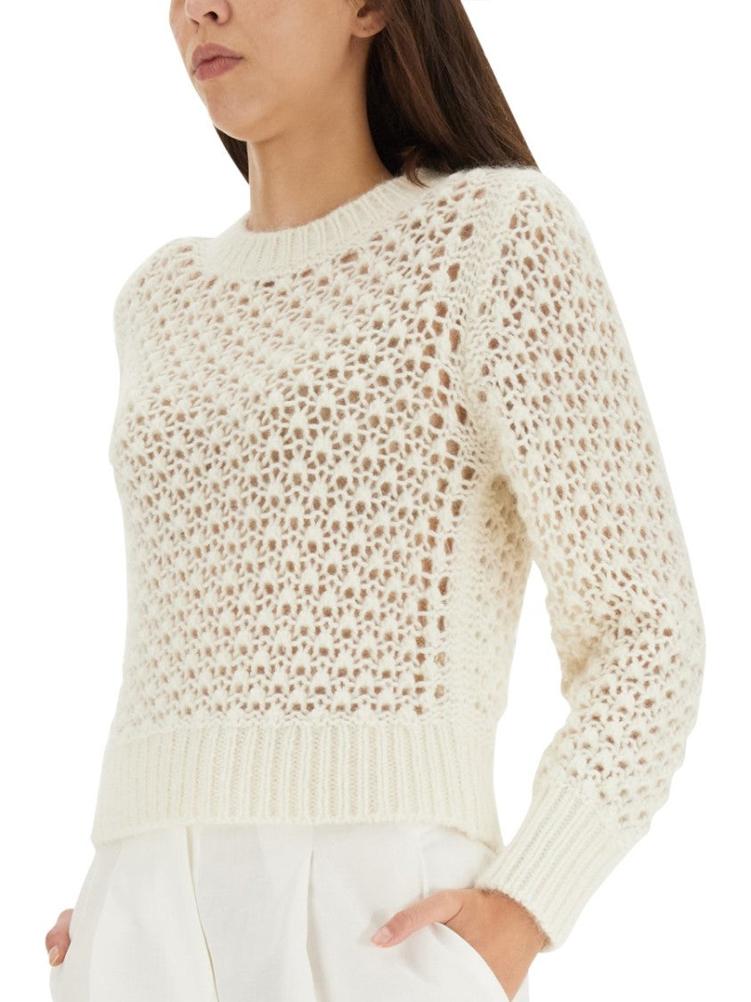 Perforated Mesh Sweater