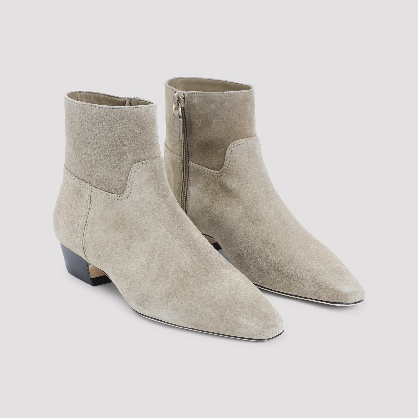 Pointed Toe Ankle Boots in Soft Suede
