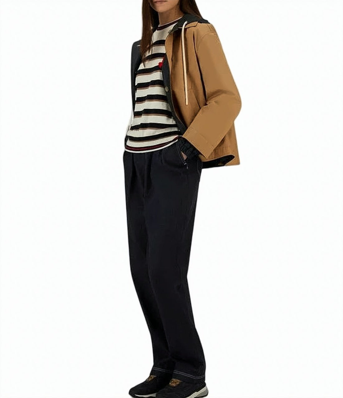 Reversible Dean Hooded Button Jacket