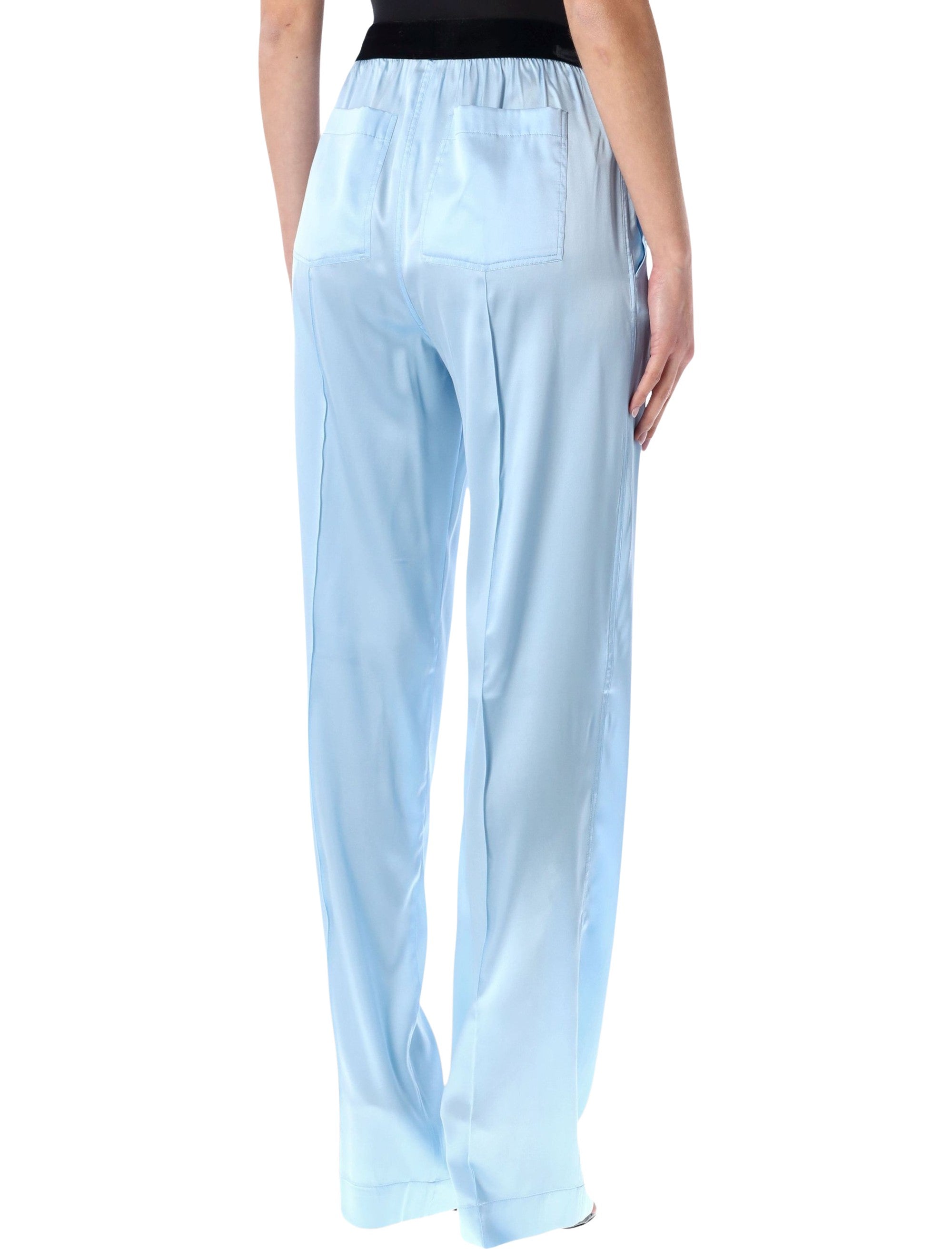 Stretch Silk Satin Pj Pants