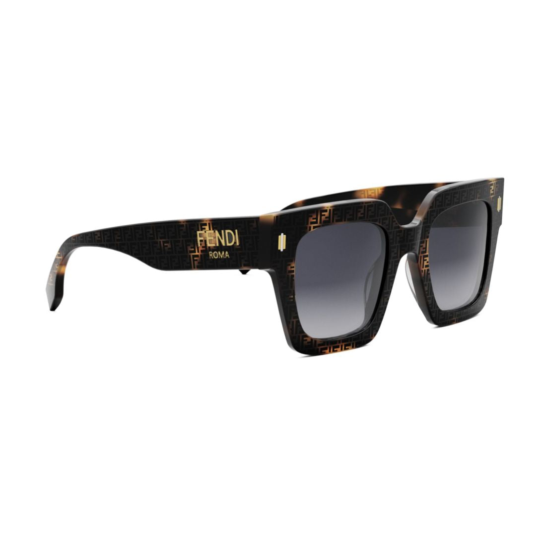 Oversized Tortoiseshell Sunglasses with Monogram Accents