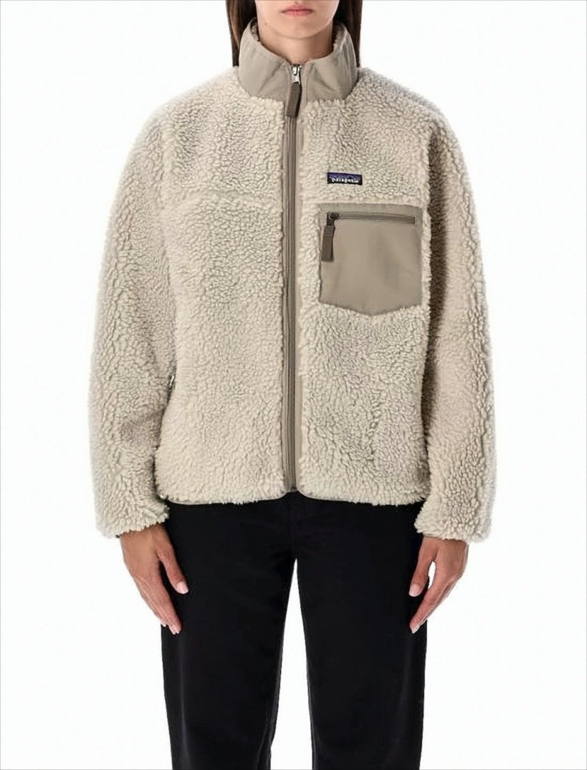 Plush Fleece Jacket with High Collar