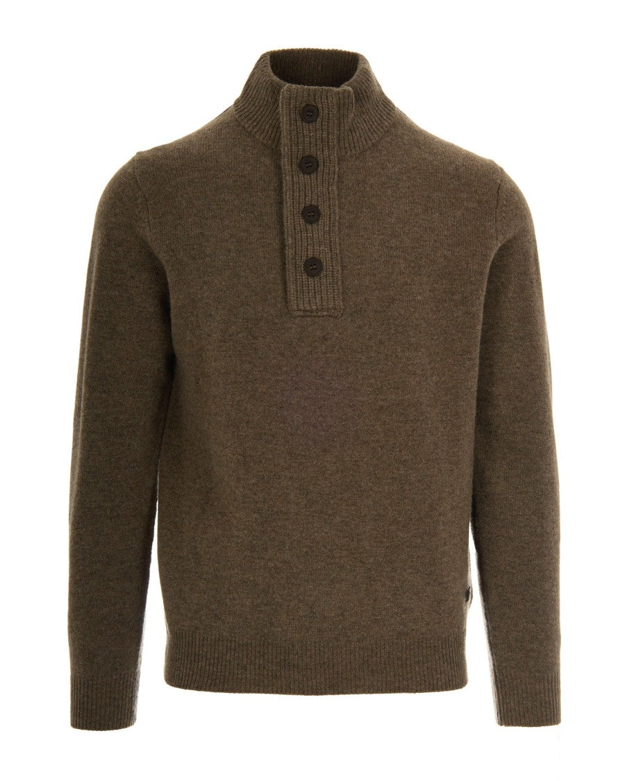 Brown Essential Patch Sweater