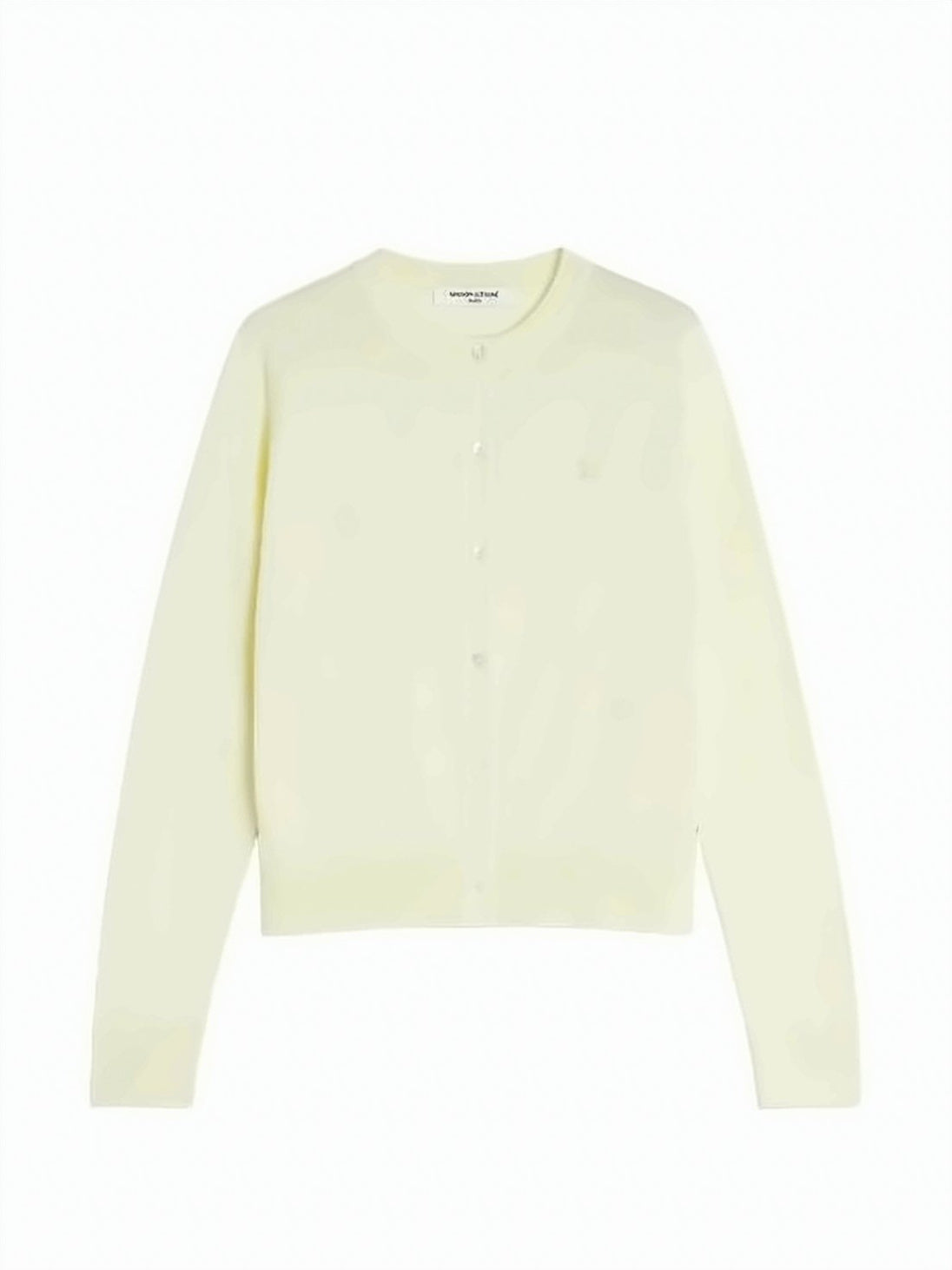 Classic Round Neck Cardigan with Button-Down Front
