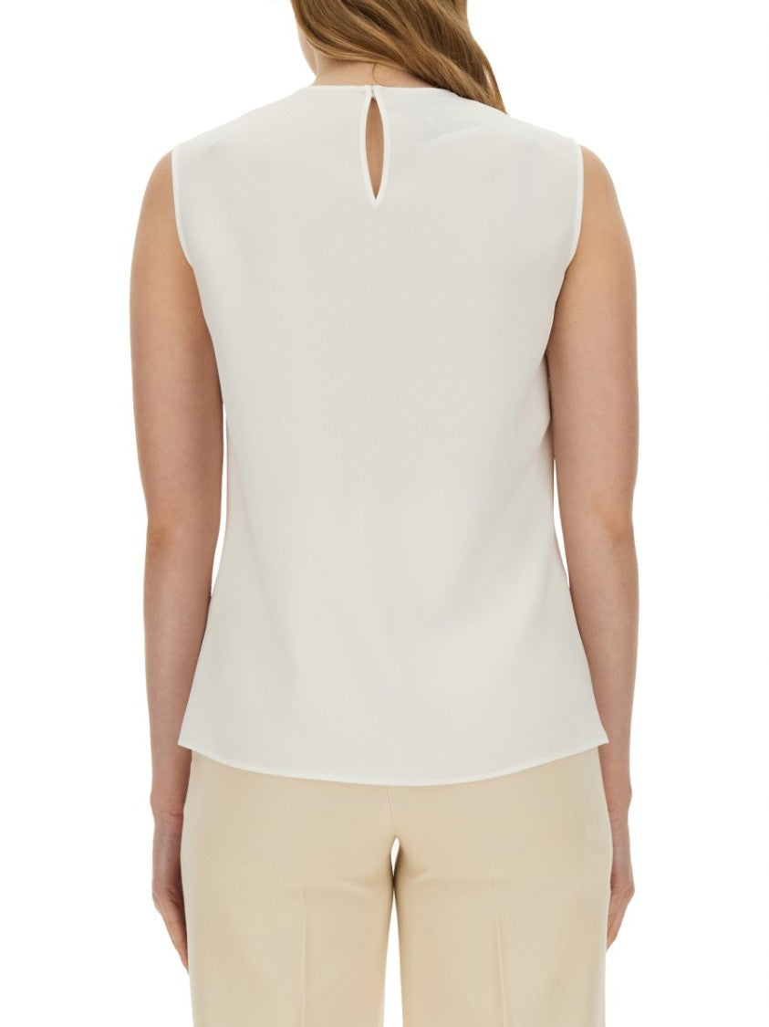 Blouse With Heart Applique And Subtle Keyhole Detail