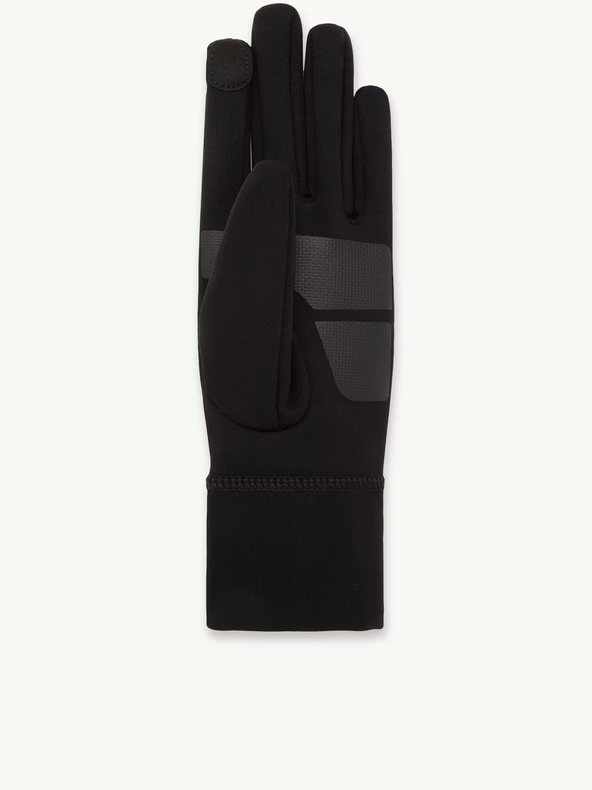 Black Textured Grip Ski Gloves