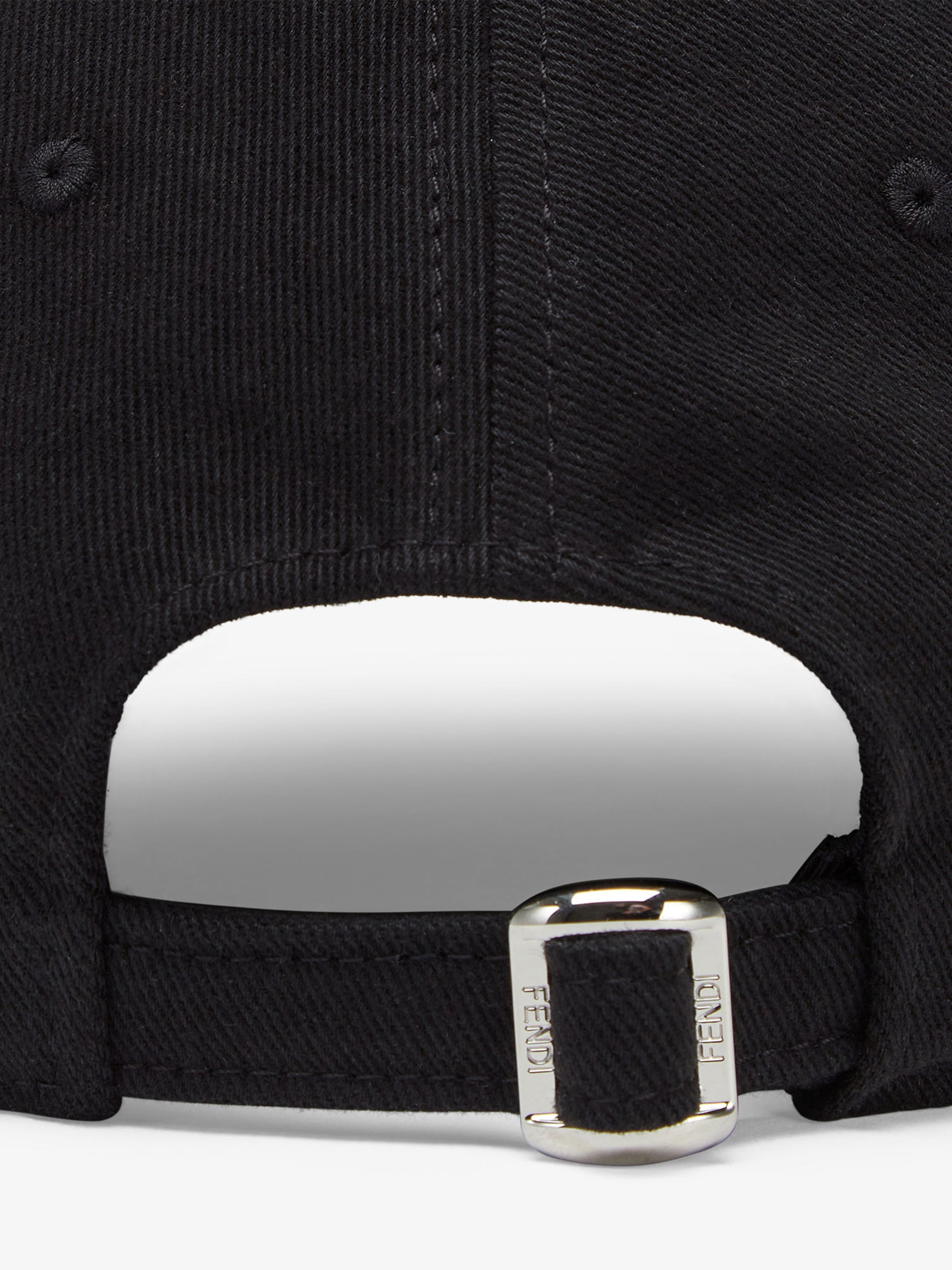 Cotton Canvas Embroidered Fendi Roma Cap