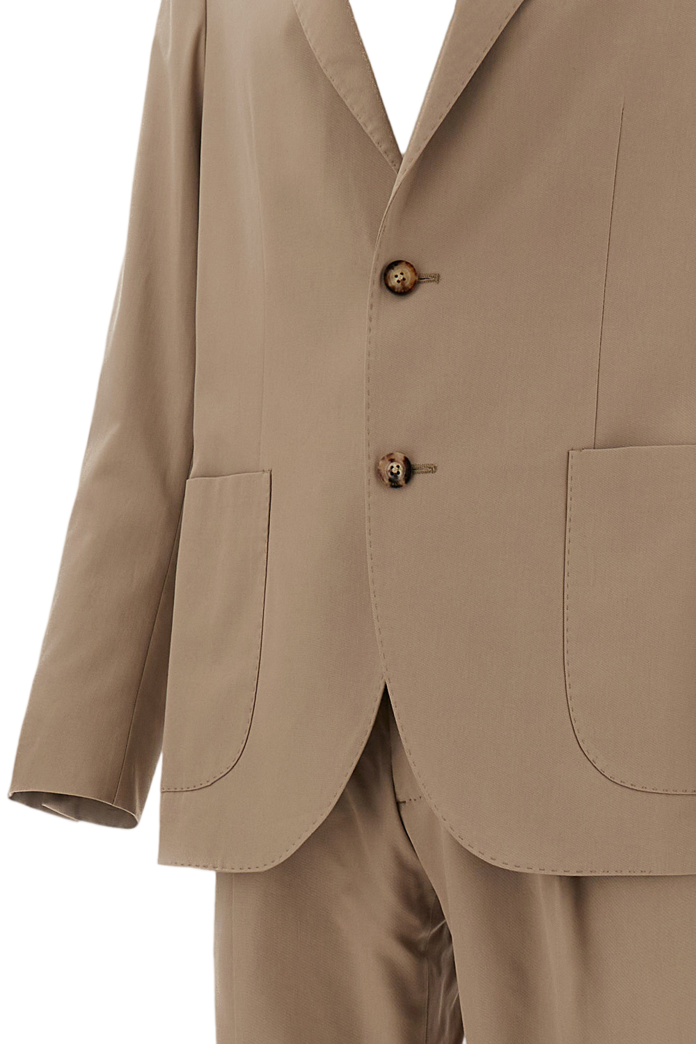 Cotton-Blend Two-Button Suit