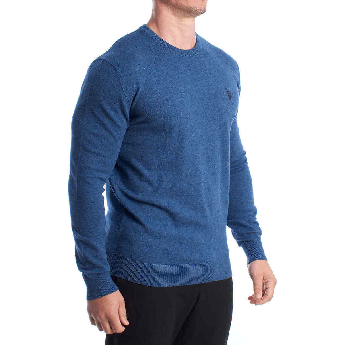 Medium-Weight Cotton Blend Crewneck Sweater