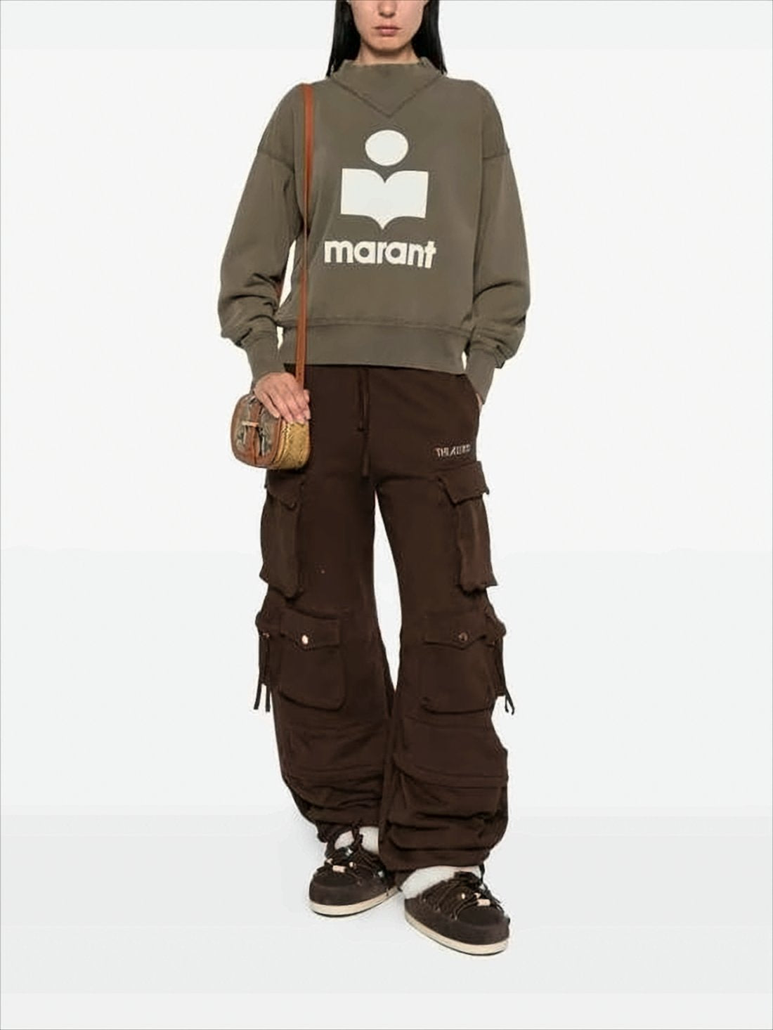 Relaxed Fit Long-Sleeve Sweatshirt with Graphic Logo