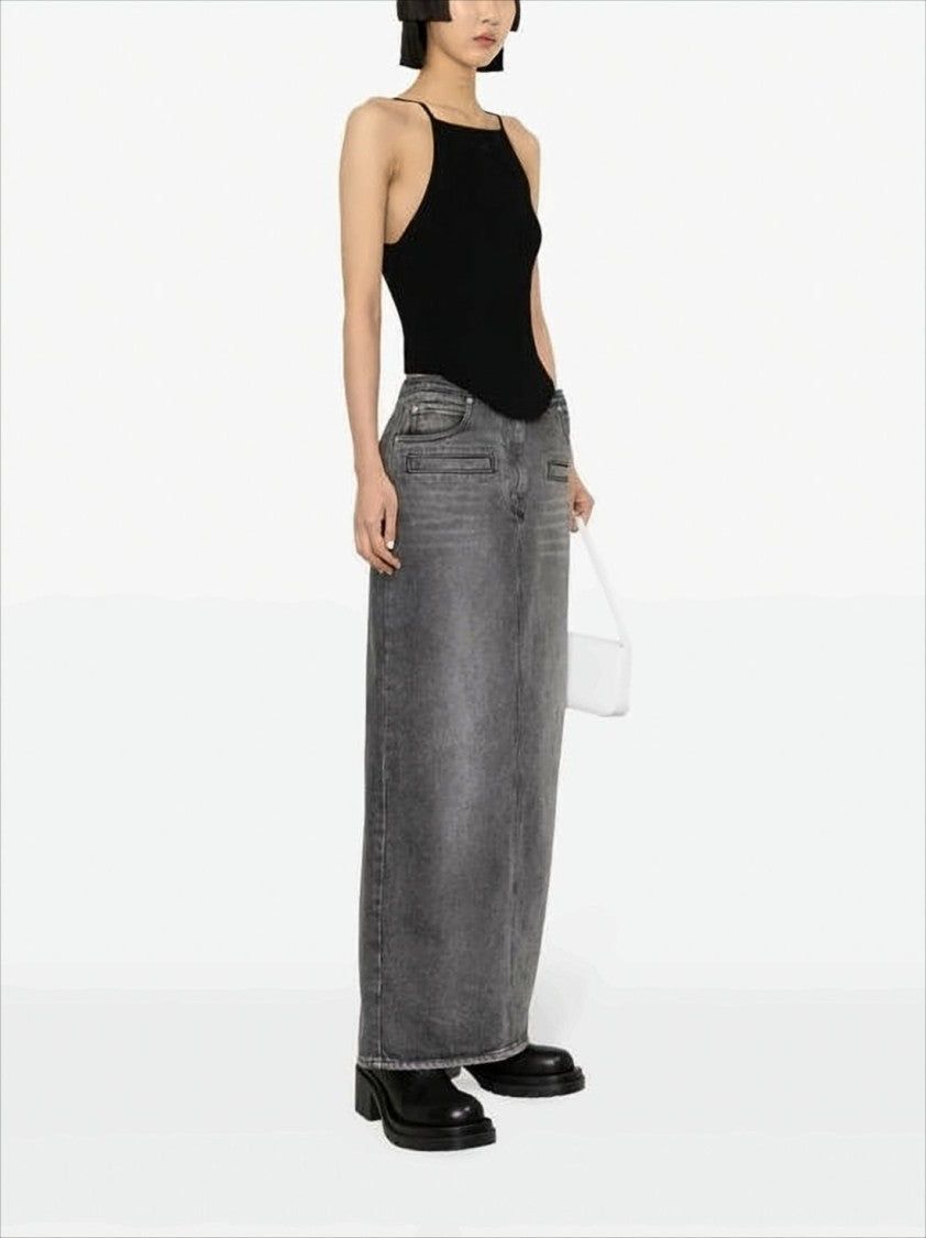 Fitted Ribbed Sleeveless Top With High Neckline