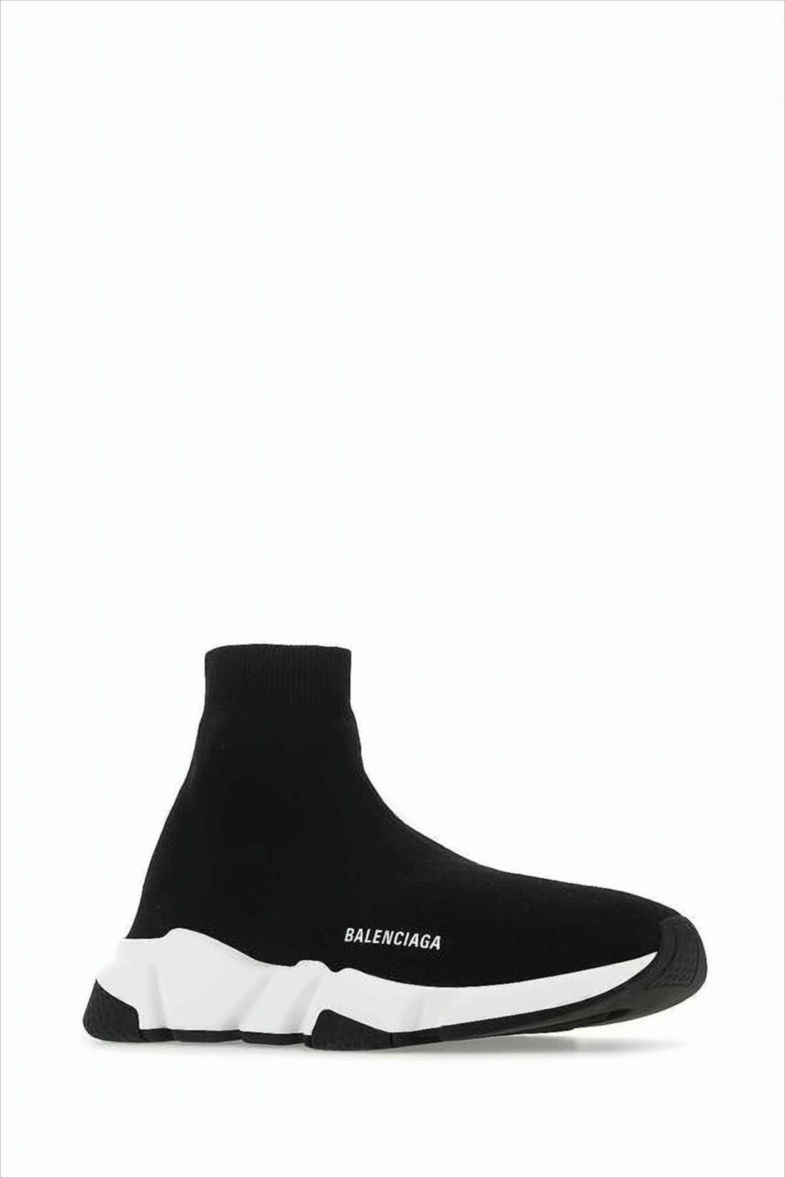 Sock-Style Sneakers with Contrasting Thick Sole