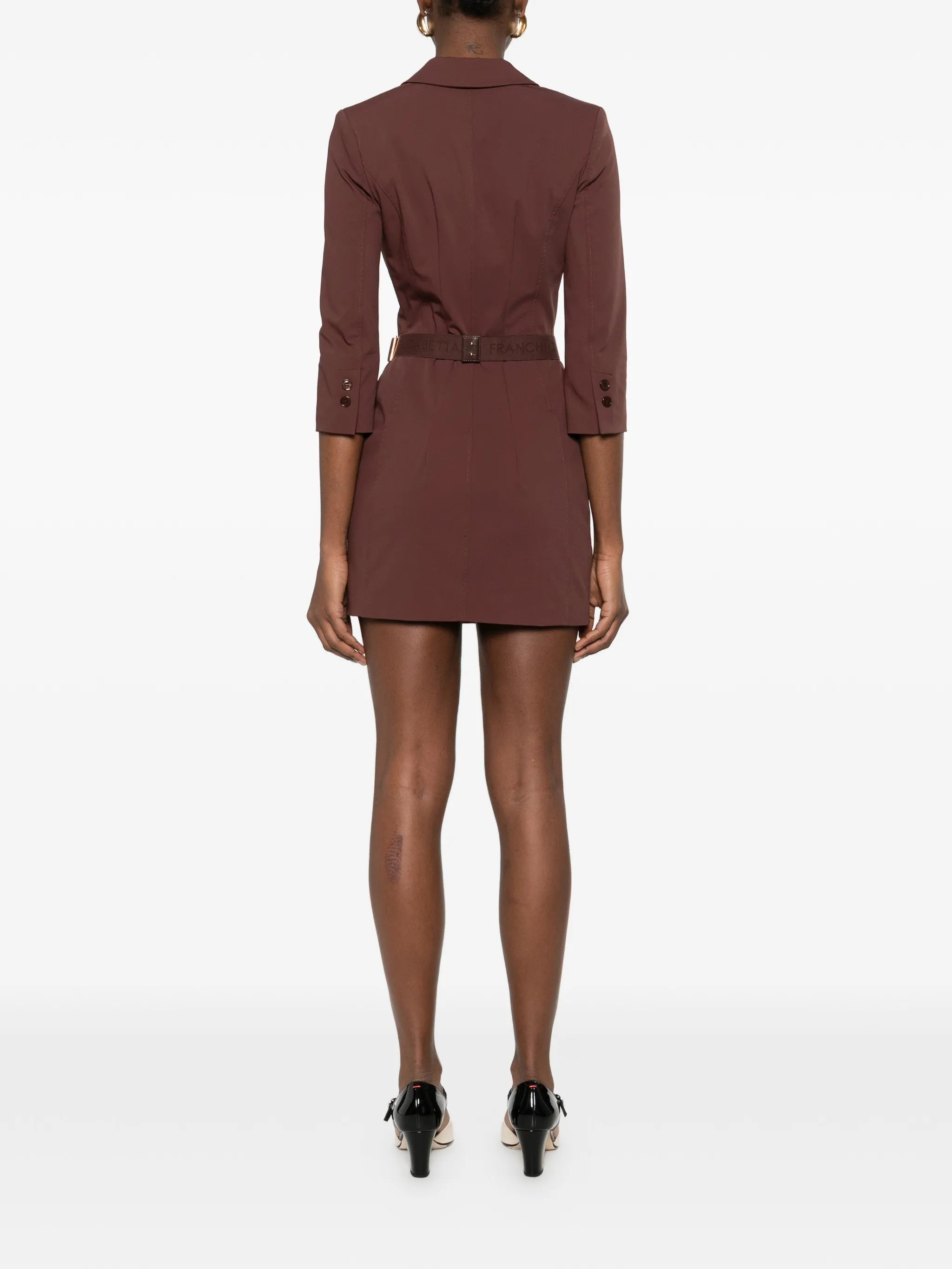 Tailored Double-Breasted Gold-Tone Button Dress