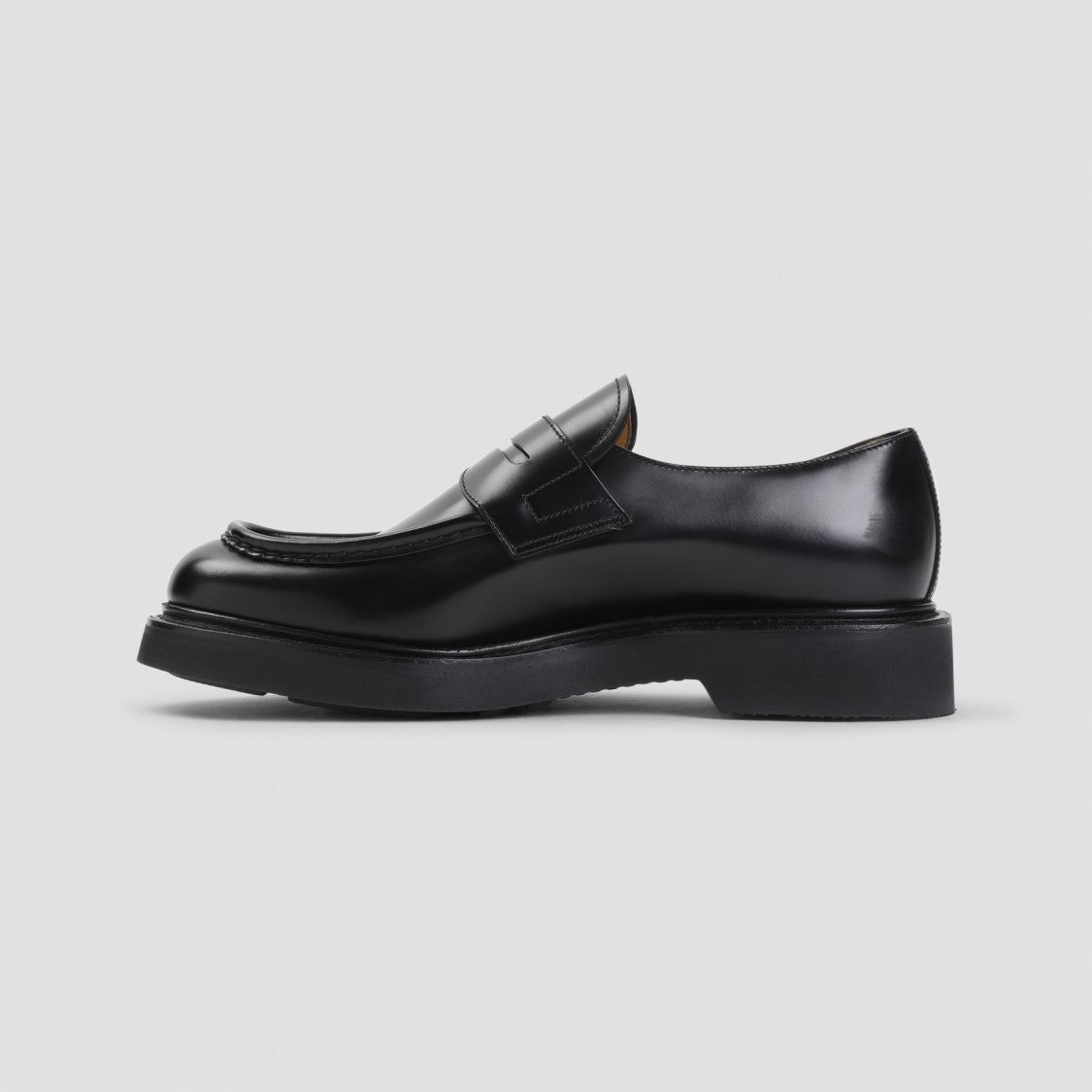 Calf Leather Loafers With Durable Rubber Soles And Design