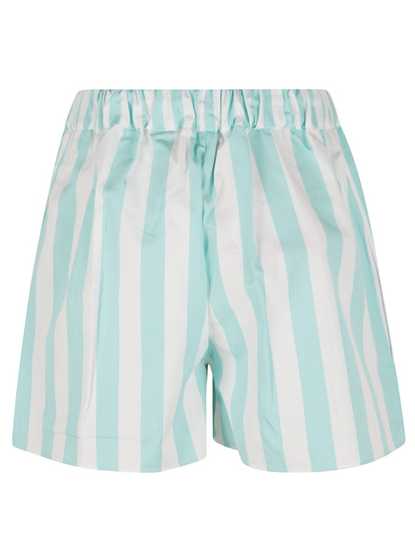 Relaxed Fit Striped Shorts With Elastic Waistband