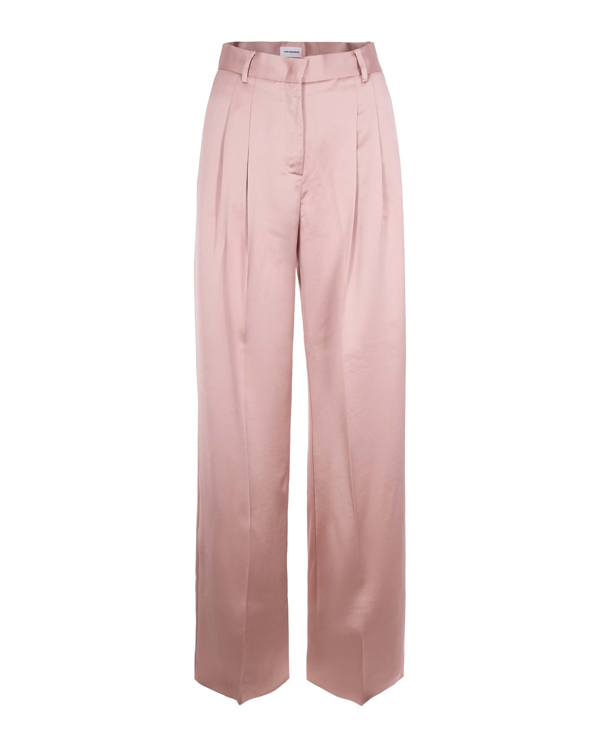 Wide-Leg Trousers With Front Pleats