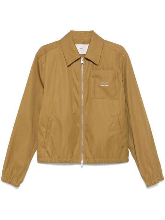 Lightweight Brown Jacket with Classic Collar