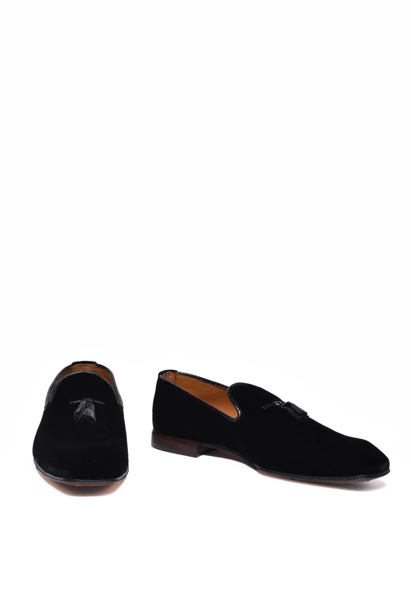 Velvet Loafers - Black