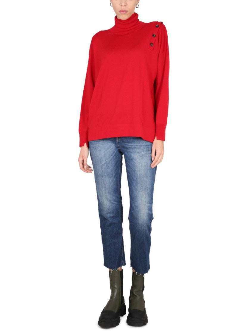 Loose-Fitting Turtleneck Shirt