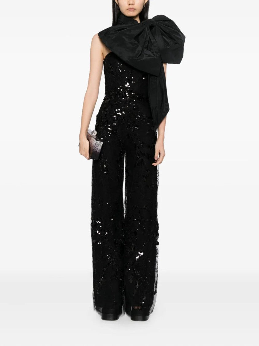 Embroidered Strapless Jumpsuit