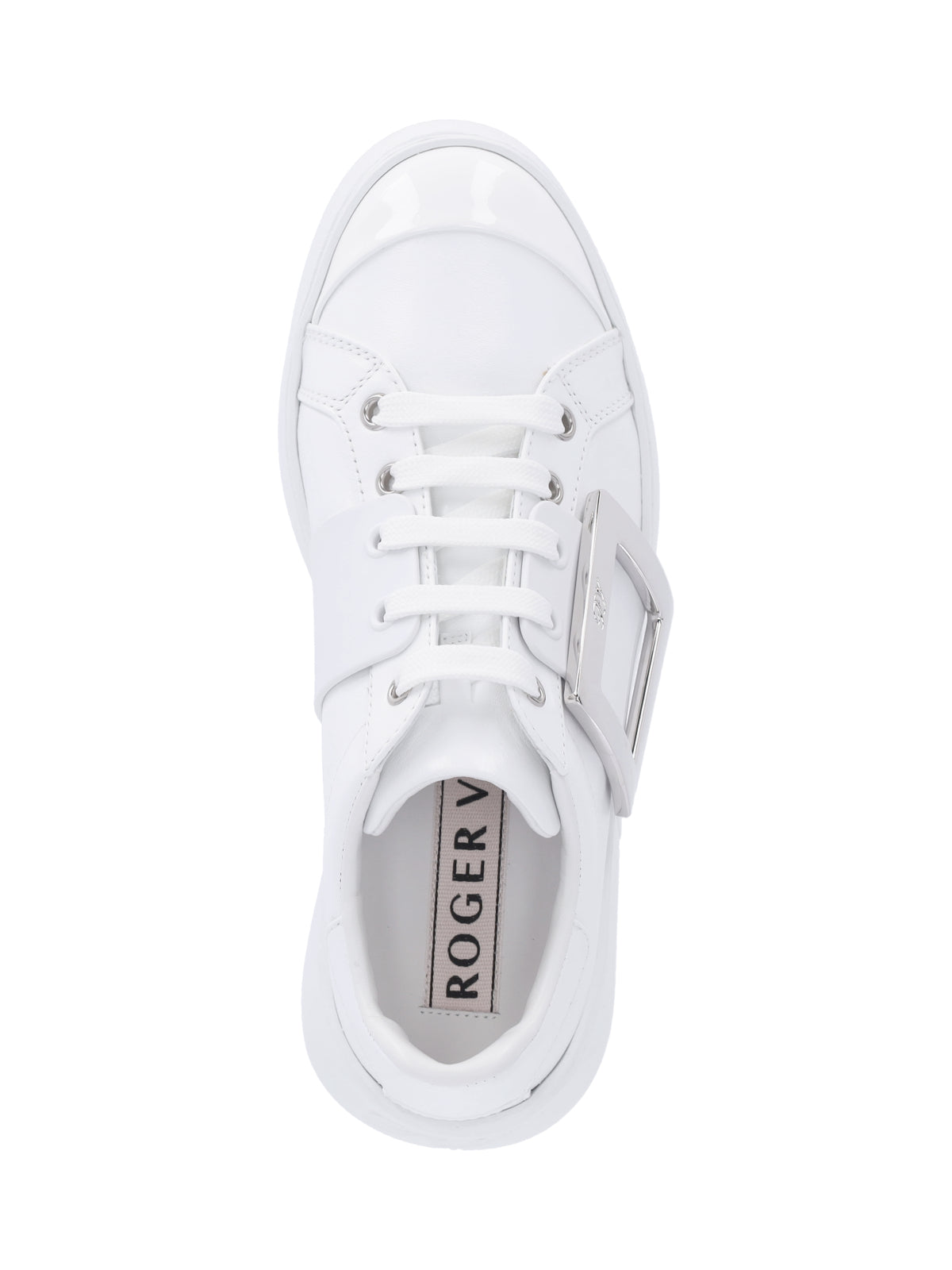 "Viv' Skate" Sneakers, In White Leather