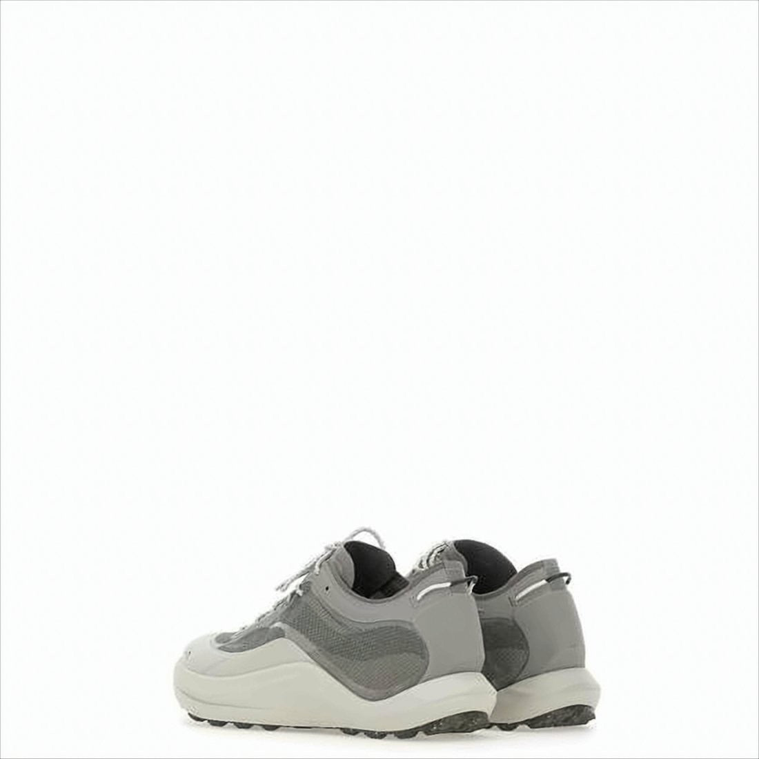 Textured Grey Sneakers with Layered Upper