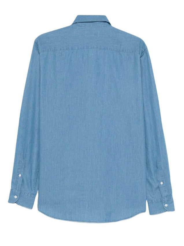 Denim Shirt with French Collar