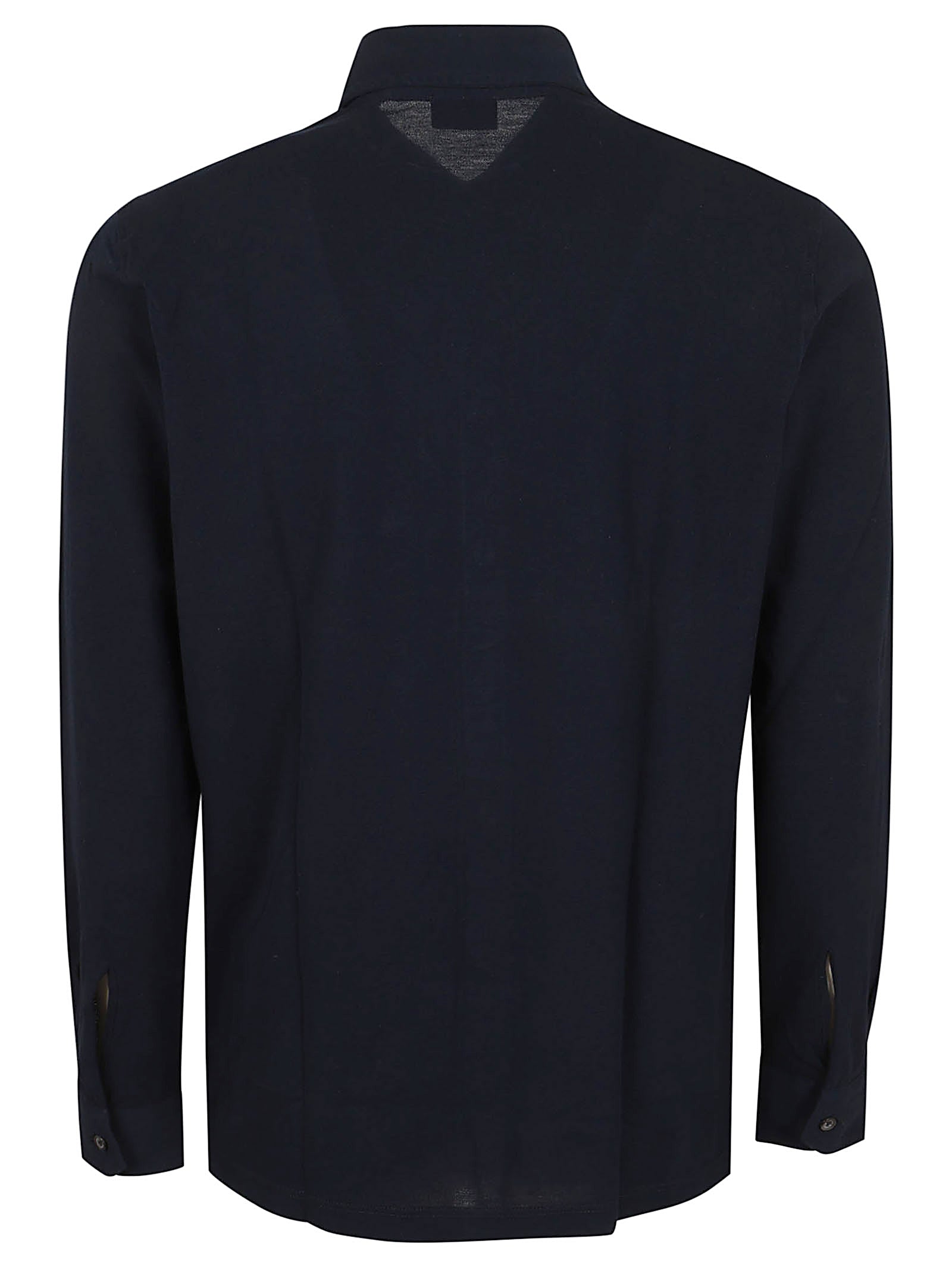 Oversized Black Shirt with Classic Collar