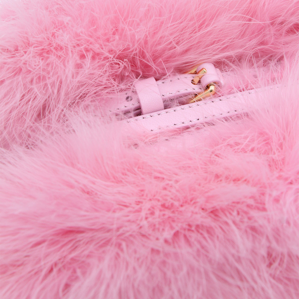 Fluffy Voluminous Handbag with Structured Handle