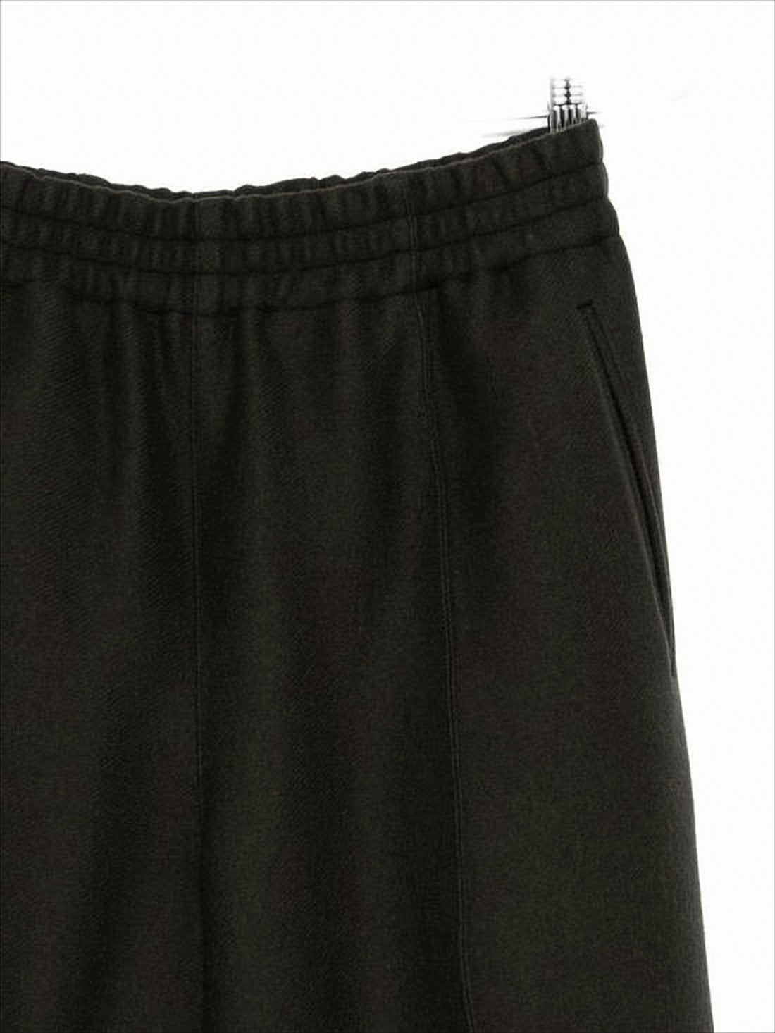 Relaxed Fit Wool Pants with Tapered Leg