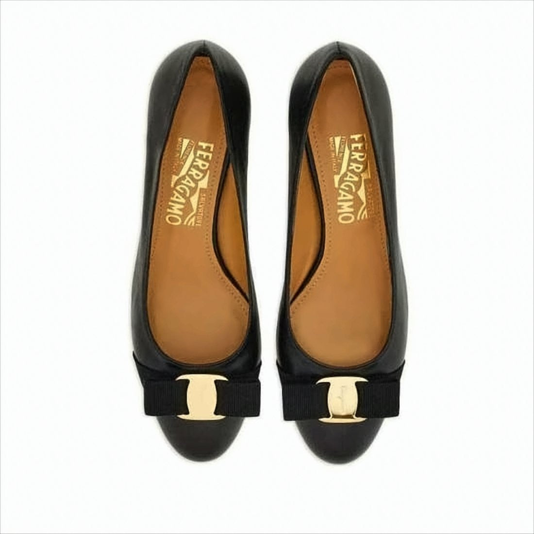 Low-Heeled Calf Leather Pumps