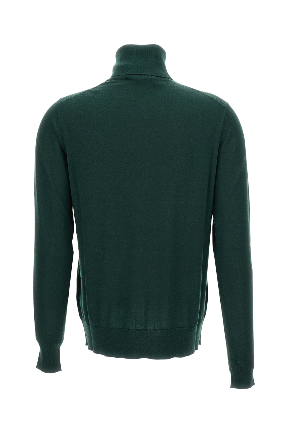 High-Neck Cashmere Pullover With Ribbed Cuffs