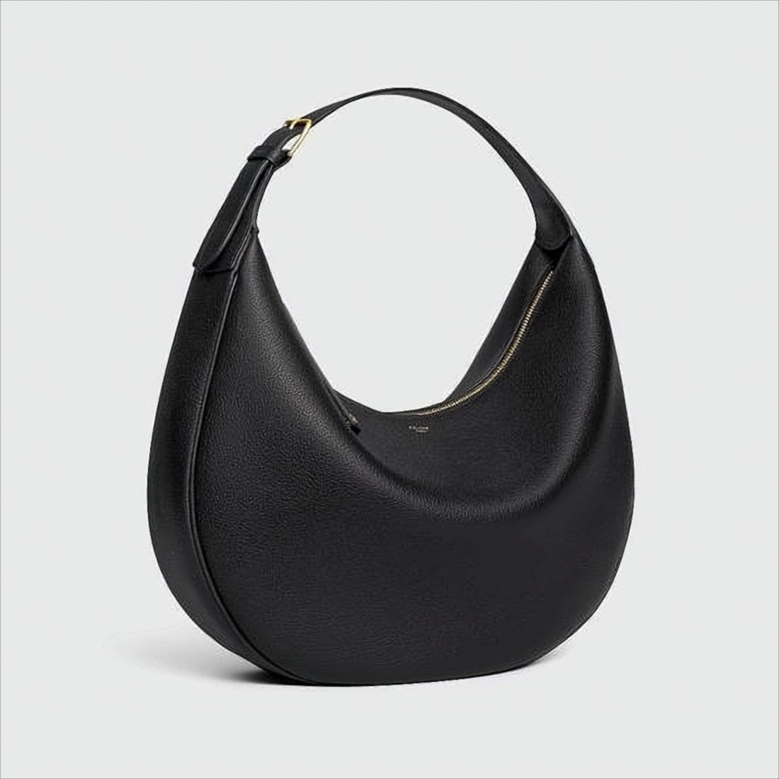 Crescent-Shaped Shoulder Bag with Adjustable Strap