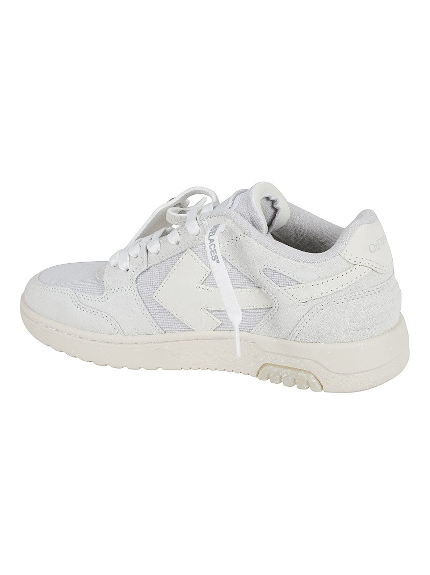 Light Grey Sneakers With Textured Upper