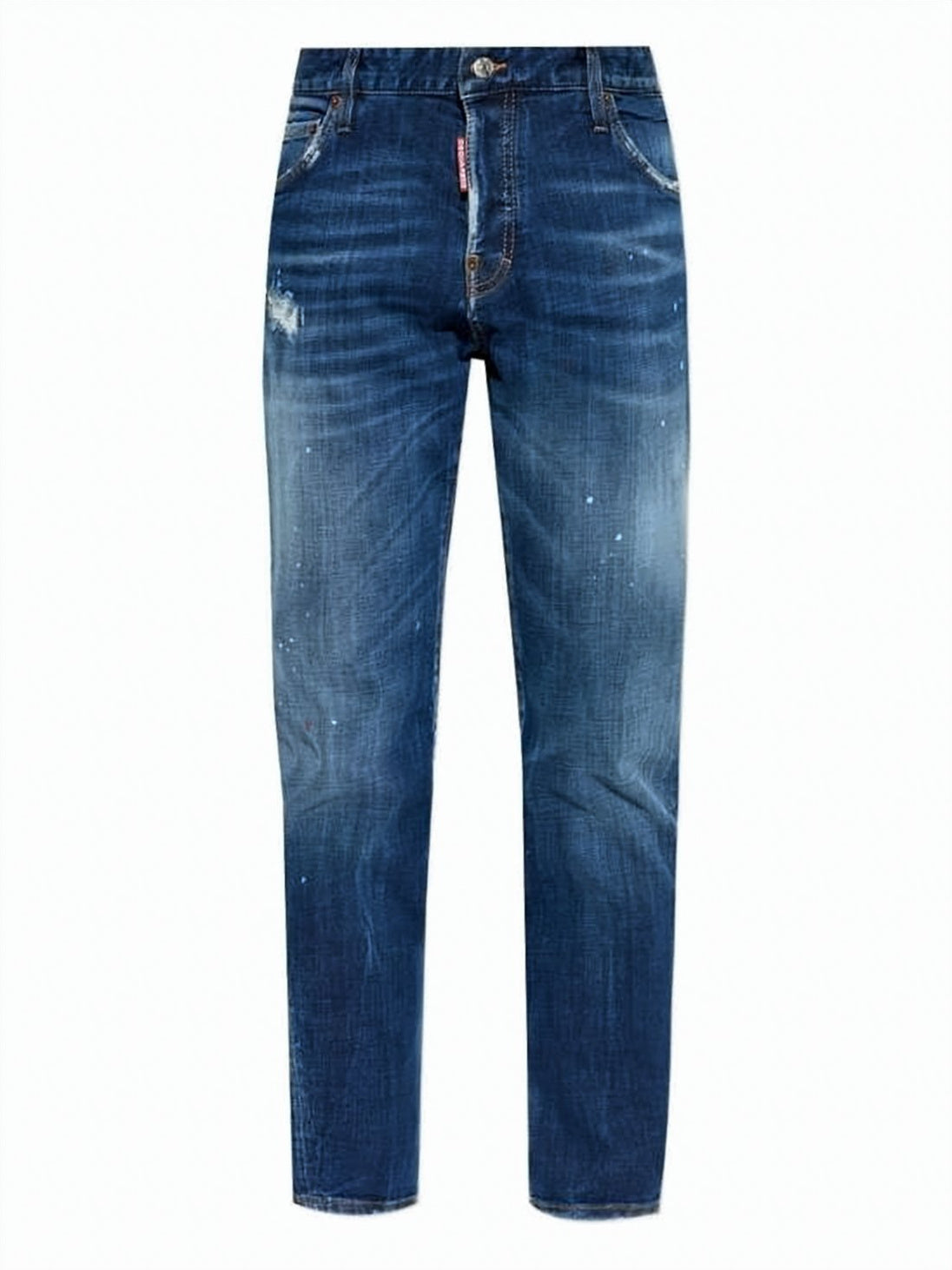 Distressed Medium Blue Denim Pants