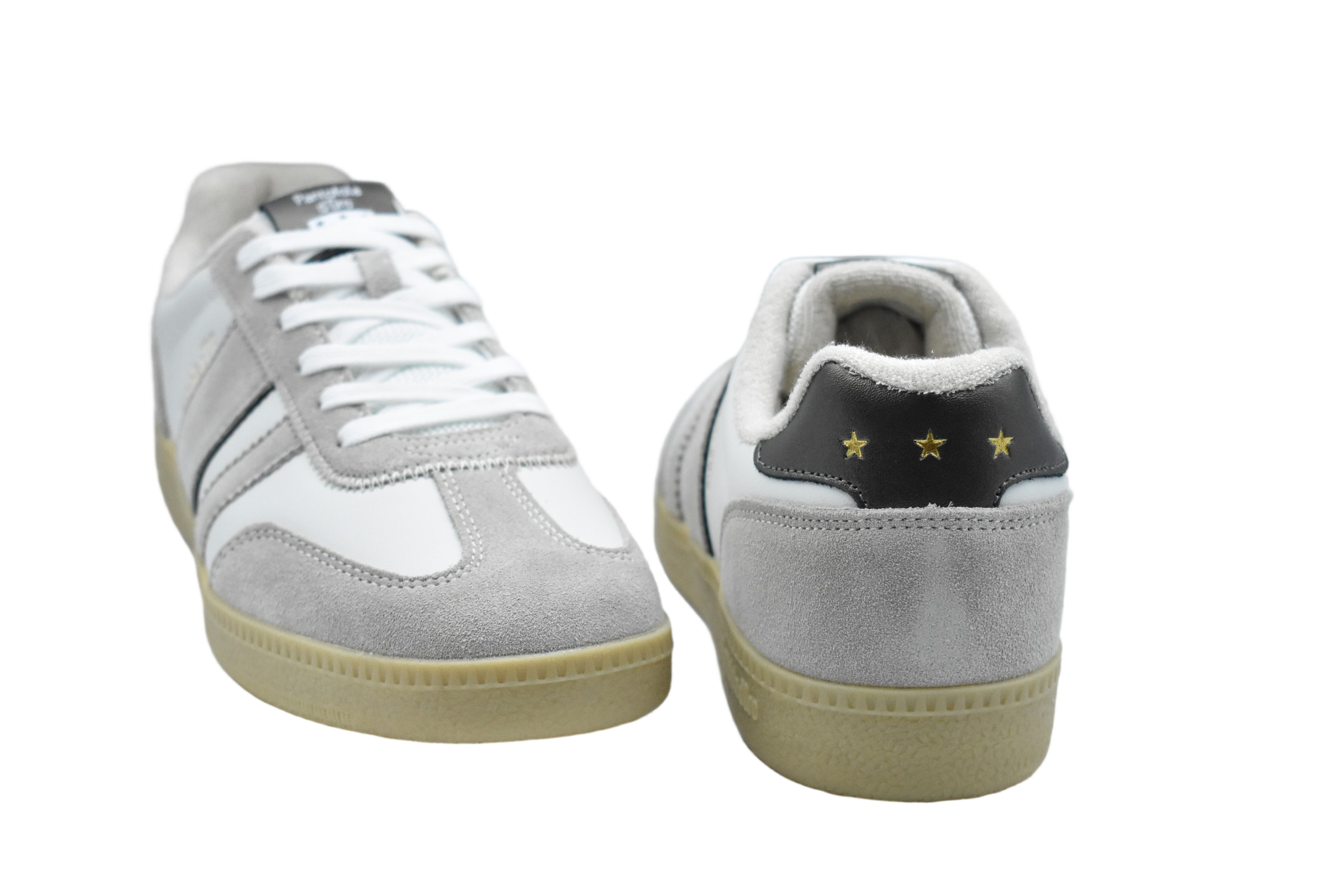 Ivory Low-Top Sneakers With Suede