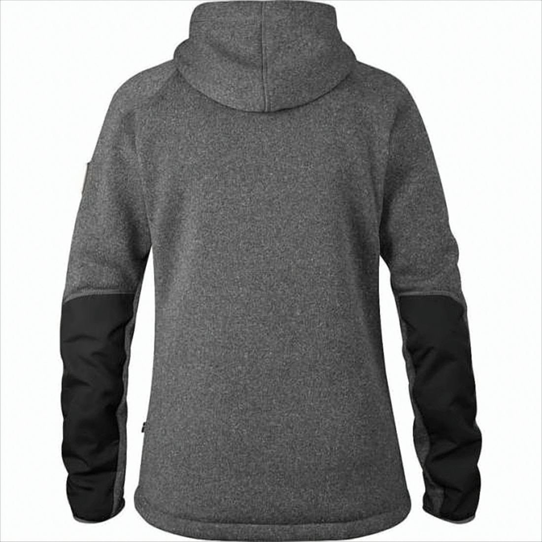 Heathered Grey Long-Sleeve Hoodie With Functional Zipper Pockets