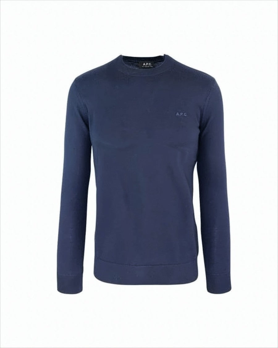 Crewneck Sweater in Smooth Knit Wool