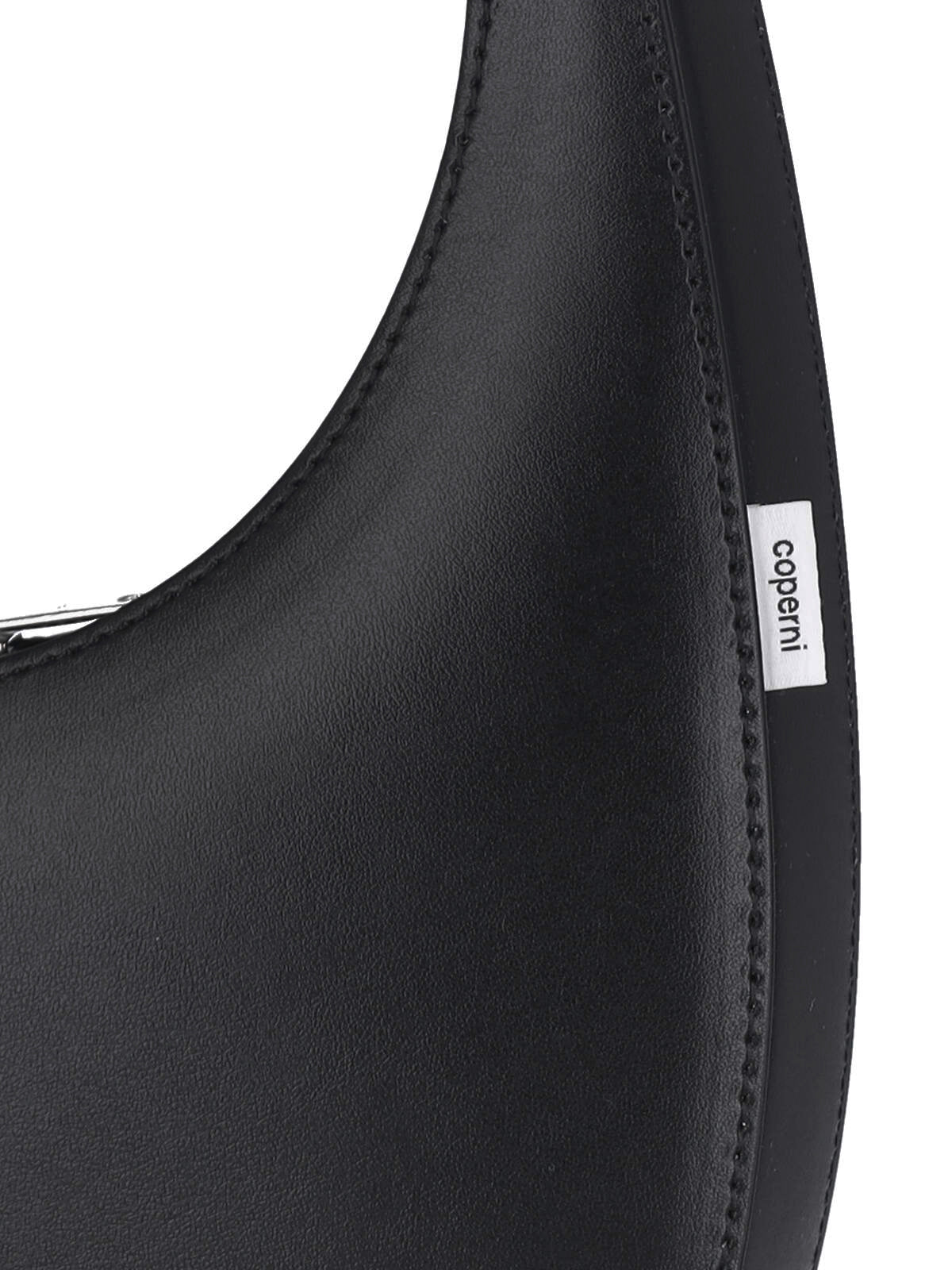 "Swipe" Shoulder Bag, In Black Leather