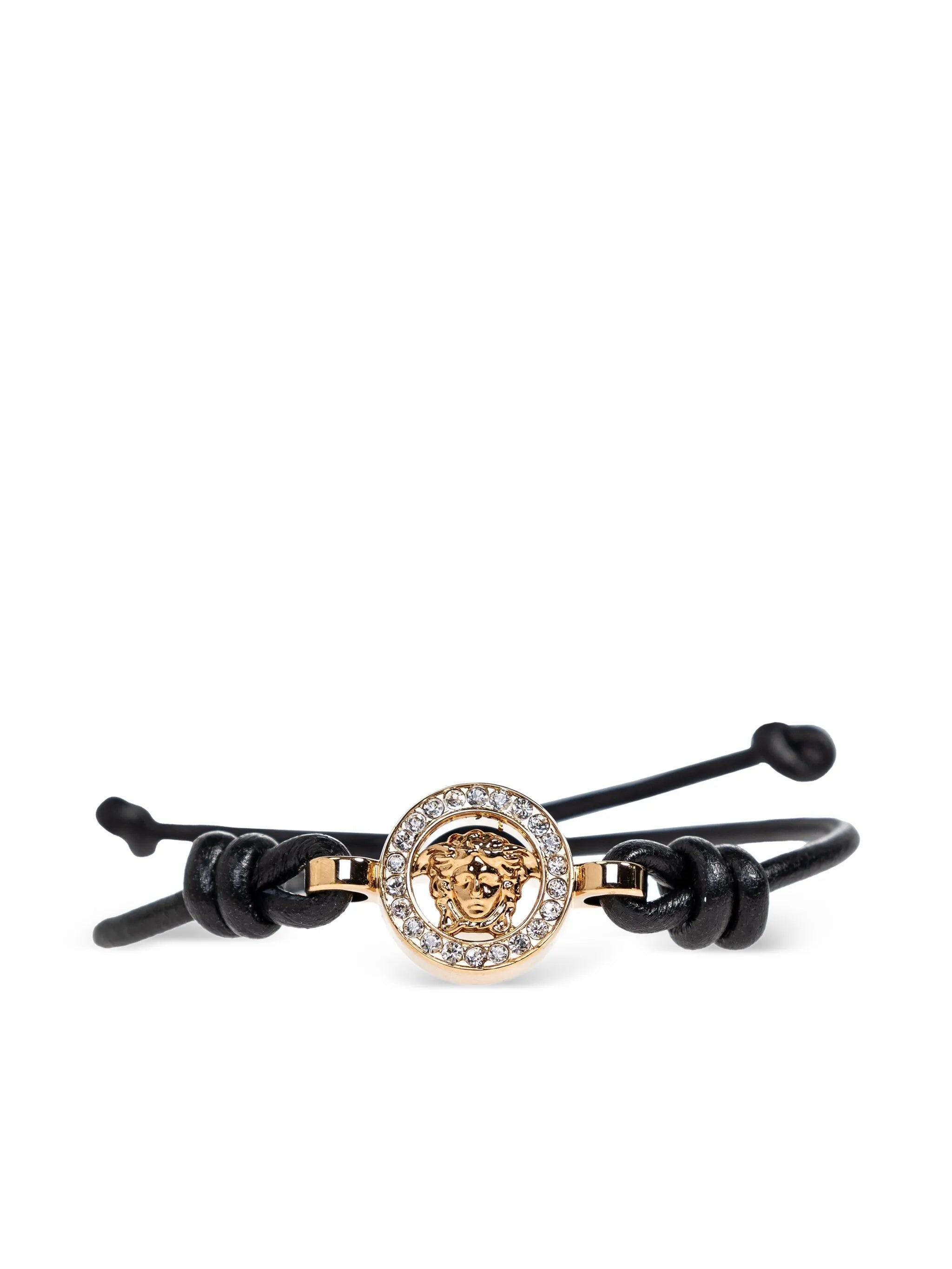 Black Medusa 95 Adjustable Leather Bracelet