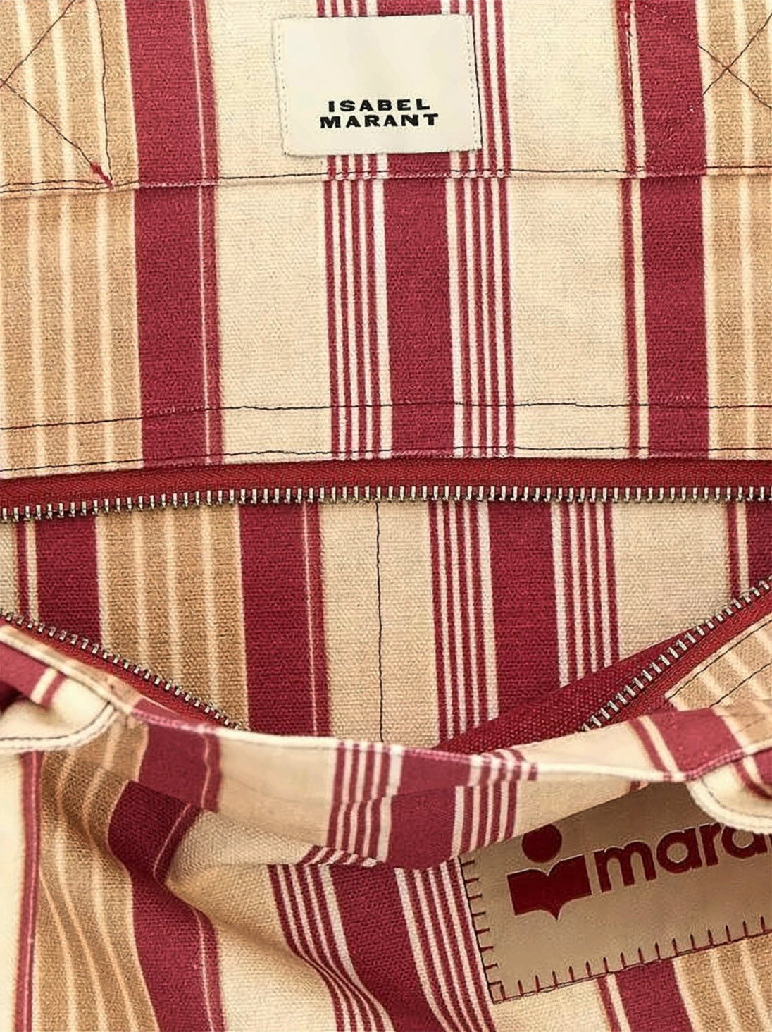 Medium-sized Shoulder Bag with Striped Design