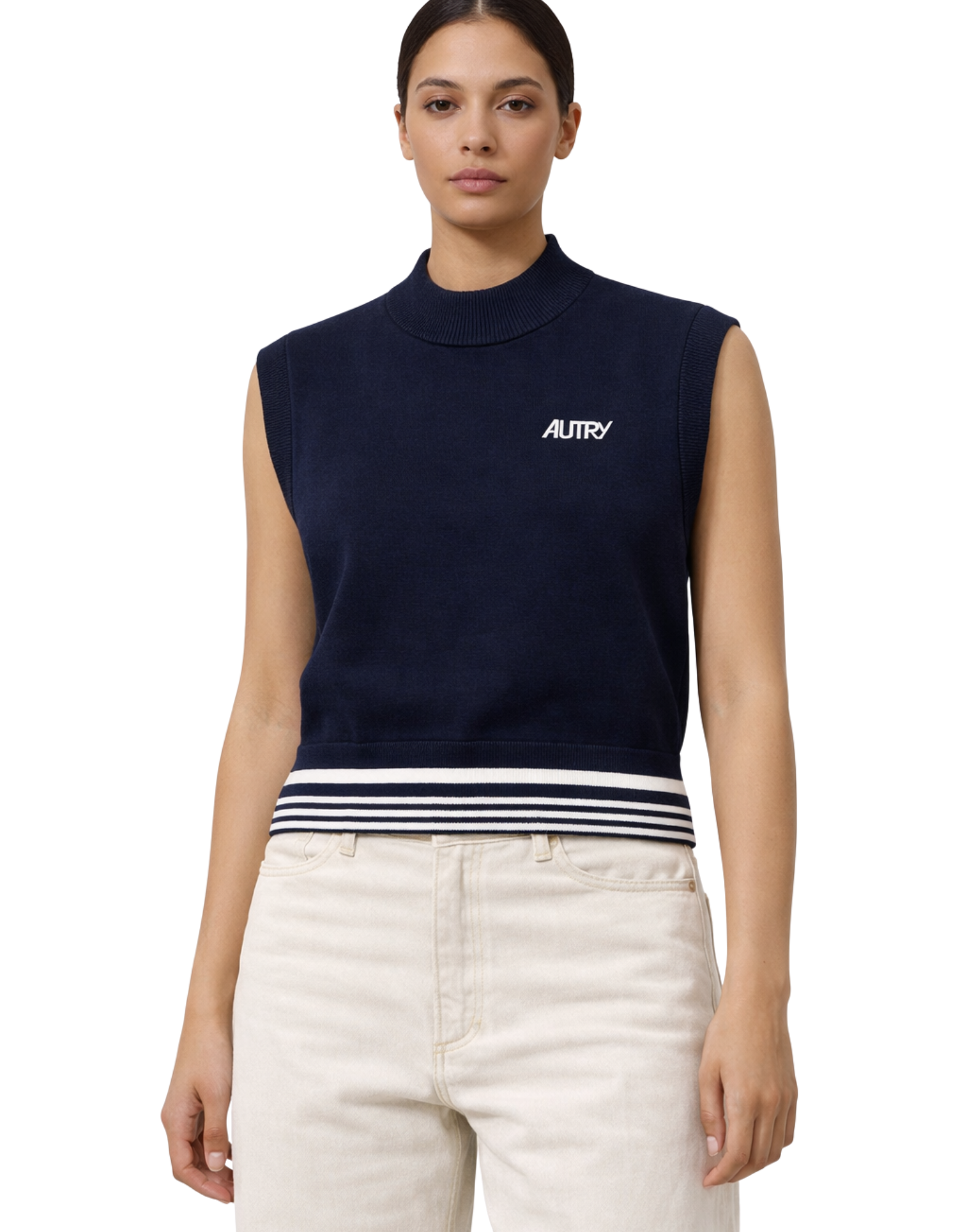 Knitted Blue Women’s Vest