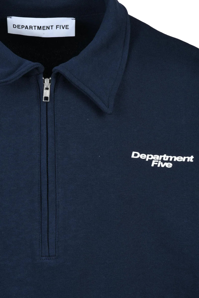 Cotton Zip Polo Sweatshirt