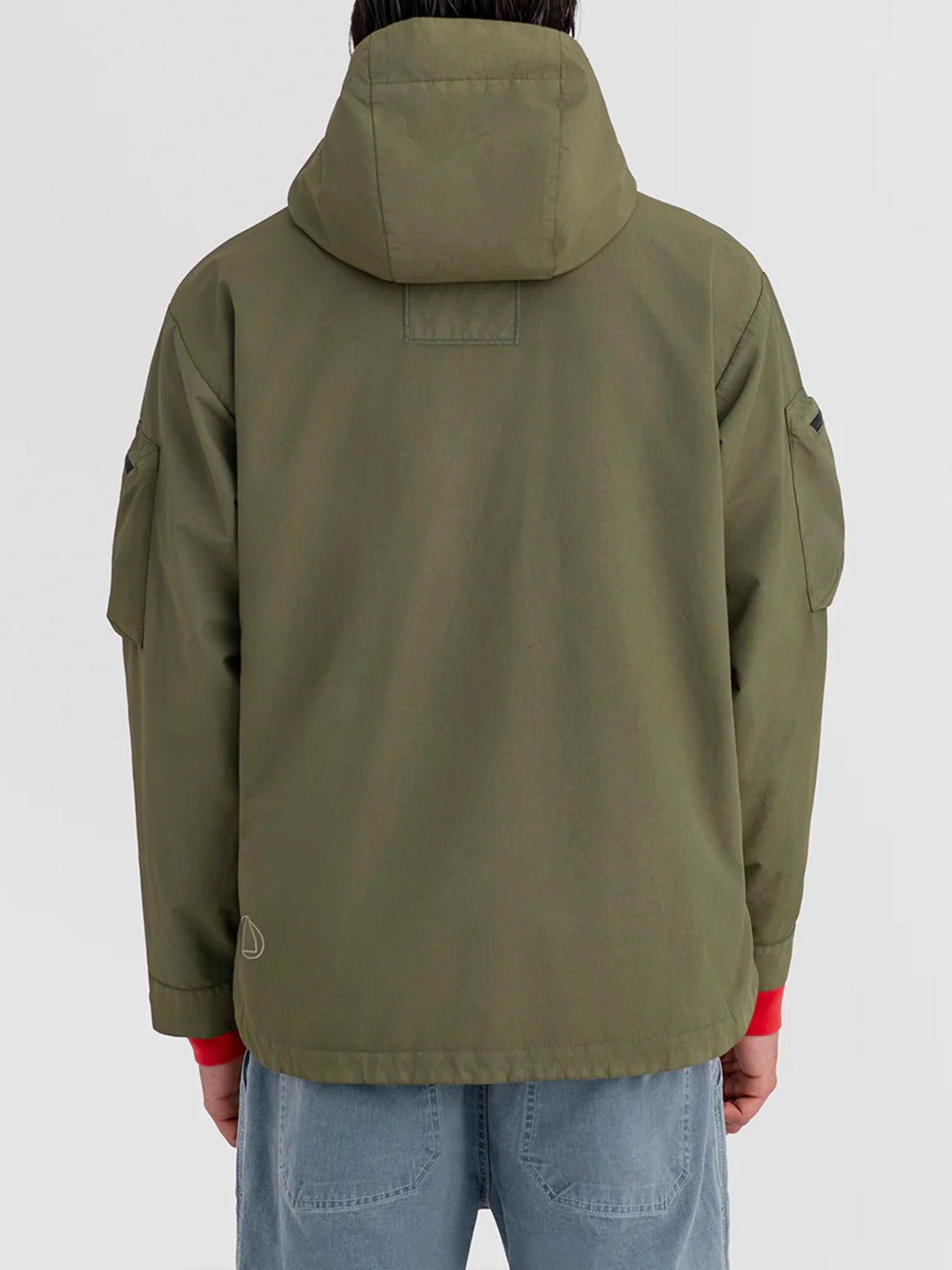 Green Sheet Boxy Fit Utility Hooded Jacket