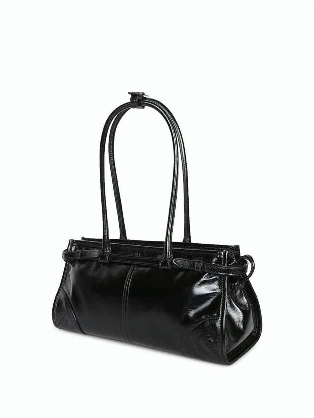 Black Leather Shoulder Bag
